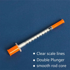 100pcs 1ml Sterile Insulin Syringe, Individually Wrapped Plastic