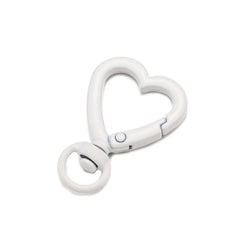 5Pcs Heart Shape Rotation Alloy Lobster Spring Clasps Openable Key Ring  Hook Carabiner Connector Dog Chain Buckles DIY Jewelry