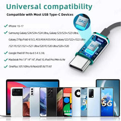 Type C&3.5mm Headphones HiFi Bass Stereo Volume Control Headset In HD Mic Wired Earbuds For IPhone15-17/Samsung Series Earphones
