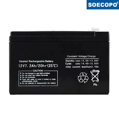 12V 7.2AH Maintenance Free Lead Acid Battery Solar Storage For RV Camping Emergency Power Home Backup