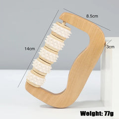 Wooden Massager Manual Roller Neck Back Waist Massage Tool Portable Meridian Dredging Massager Relax Leg Body Massage for Face