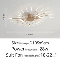Modern Minimalist Stylish LED Ceiling Chandelier Lamps Design Art Suspension Pendant Lights Home Decor Items Living Room Bedroom