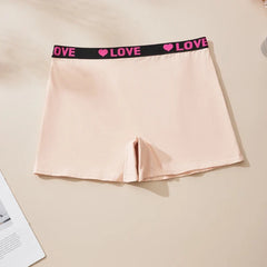 1PC FARDLY New Arrival Women's Plus Size Comfortable Heart-Print Waistband Boxer Briefs Women's Underwear Cotton High Stretch