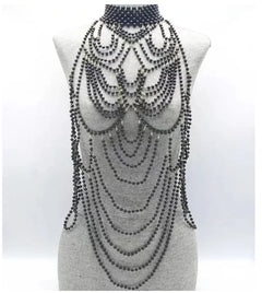 Sexy Accessories Women Bikini Pearl Chest chain Body Chain Jewelry Totally Hand-made Bra Fringed For Beach Nightclub Waist Chain