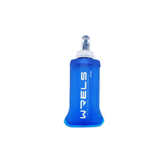 WRELS Foldable Silicone Water Bottle Outdoors Traveling Sport Running Cycling Kettle Water Bottle BPA Free 500ml With Straw