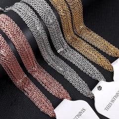 LUXUKISSKIDS Stainless Steel Chains DIY Jewelry Making O-Chain Necklace 10pcs/Lots 1.5/2MM Woman Accessories Choker 18K Golden