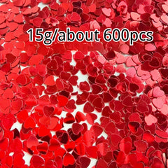 600/1000/2000 Pieces of 0.55 cm Rose Red Heart Shaped Paper Flower - Rose Red Color Perfect for Valentine's Day, Wedding, Birth