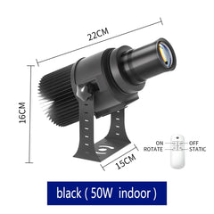 Custom Led HD Gobo Logo Projector Indoor Outdoor Ip67 Waterproof Rotating Advertising Image Projection Light For Floor Wedding