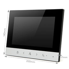 HOMSECUR 7" HD Video Door Phone Intercom Doorbell Auto Snapshot For 2 Families