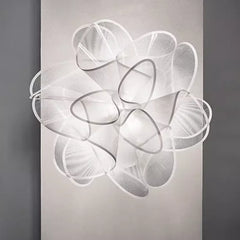 Nordic hallway ceiling chandelier Black/White PVC flower Pendant Lights living room Bedroom lights decoration modern led lights