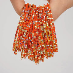 5pcs Fashion Colorful Acrylic Crystal Rhinestone Elastic Bracelet for