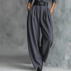 2 Piece Set Women's High-Neck Turtleneck Long Sleeve High-Waist Belted