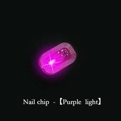 5pcs NFC Flash Nail Sticker LED Bare Chip Intelligent Luminous Nail Lamp Glow in the Dark Nail Stickers Enhancement Manicure