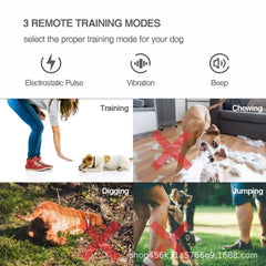 Anti Bark Dog Collar, Remote Control Electric Dog Training Device Automatic Bark Stopper Collar Beep IP67 Waterproof for All Dog