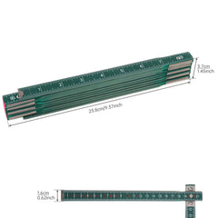 2M Metric & Imperial Scale Folding Wood Ruler Multifunctional Measuring Tools for Teaching / Drawing