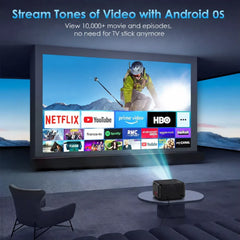 CAIWEI A6W 4K Projector Full HD 1080P Home Theater Auto Focus Android for Movies Video Smart Beamer Portable Projector 3000 ANSI