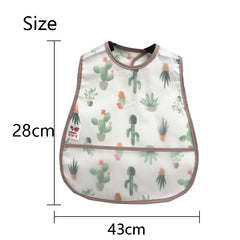 2023New Cartoon Pattern EVA Waterproof Pocket Lunch Feeding Bibs Adjustable Baby Bibs Cute Children Baby Apron Kids Burp Cloths