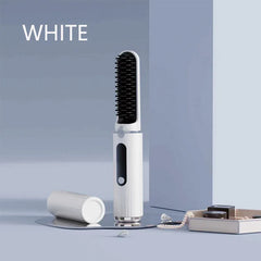 Cordless Hair Straightener Brush Portable Hot Brush with Ionic Technology Auto Shut-Off for Travel & Touch-Ups Ideal for Women