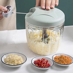 500/900ml Manual Meat Mincer Garlic Chopper Rotate Garlic Press