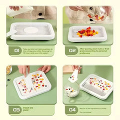Instant Rolled Ice Cream Pan with Scraper, DIY Frozen Yogurt Sorbet Stir Fry Ice Making Machine