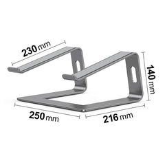 Ergonomic Aluminum Laptop Stand with Cooling & Non-Slip Design, Adjustable Portable Notebook Riser for 10-17 Inch MacBook Dell