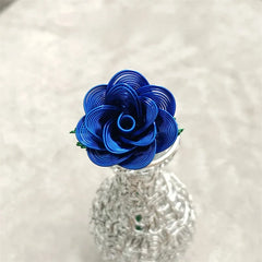 Aluminum Wire Eternal Rose Decoration (1 Piece) - Creative Eternal Love Artificial Flower DIY For Valentine's Day Wedding