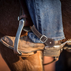 2Pcs Brown Spur Straps Adjustable Unisex Riding Boot Straps Horse Accessories English Riding Gear