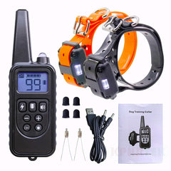 H880 Black Remote Dog Training Collar, For 1/2/3 Dogs, Shock, vibration and beep Function, Rechargeable and Waterproof