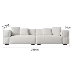 Modern Living Room Sofa Set With Comfort Cushions And Composite Fabric Upholstery For Family Seating And Home Lounge Use