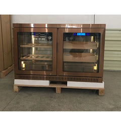 Compressor Small Side By Side Wine Cigar Cooler Refrigerator Humidor Cabinet for Home Office Bar Club Private Collection
