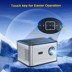 Xnano X3 Pro Native 720P Projector, 300 ANSI Lumens, Electric Focus, Auto Keystone, Wi-Fi 6, Bluetooth 5.0, Portable Mini Projector, 4K Decoding, Touch Control, Low Noise, Home Theater, Outdoor Movie Projector for Bedrooms an
