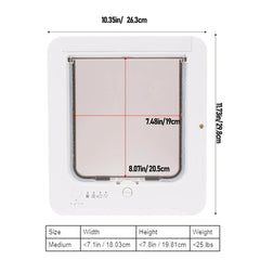 Collar Cat Door Smart Cat Door Automatic Sensing with Collar Activated Easy Installation Pet Door for Home Smart Cat Door