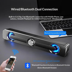 Bluetooth USB Wired Speakers Bar Stereo Speaker For Projector PC Laptop Phone