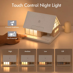 WILIT Bedside Touch Lamp with 10 Natural Sounds White Noise 15W Wireless Charging Night Light Clock Combination Atmosphere Light