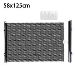 Retractable Pet Fence Barrier Folding with Universal Hooks Pet Safety Gate Easy Installation Pet Isolation Gate