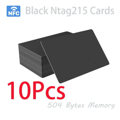 5/10 Rewritable NFC Cards Black NFC Tags NFC Business Card NFC 215 Cards NFC Ntag215 Cards Blank NFC Cards Rewritabl 504 Bytes