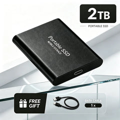 1TB Portable SSD 2TB External Hard Drive USB 3.1 High Speed Mobile Data Storage for Laptop Mac PC Compact Durable Use