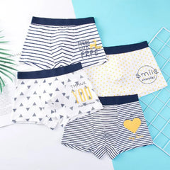 4pcs Baby Boys Boxers Cotton UnderPanties Cute Kid UnderWear Bear Car Cartoon Print Briefs Soft Shorts Student Boy Panties 2-16Y