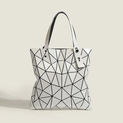 2026 Summer New Trendy Geometric Patchwork Rhombus Tote Bag Versatile Large Capacity Floral Handbag Shoulder Shopping Bag