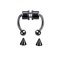 1/4pcs Women Fake Piercing Nose Ring Hoop Septum Piercing Nose Clip
