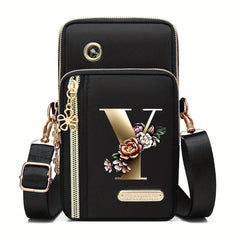 Huaben Letter Z Printed Fashion Casual Messenger Bag Change New Nylon Cloth New Mobile Phone Bag Women's Bag