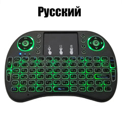 MRSVI i8™ Mini 2.4G Wireless Keyboard with Touchpad & 7-Color Backlit – Multi-Language, Air Mouse for TV Box & PC | FlipStylez LLC®
