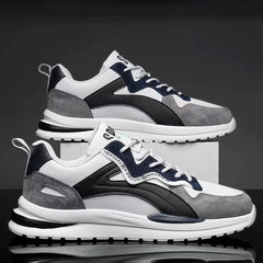 Men's Low-Top Laced Training Sneakers, Suitable for Outdoor Workouts, Anti-Slip Comfortable Hiking Shoes