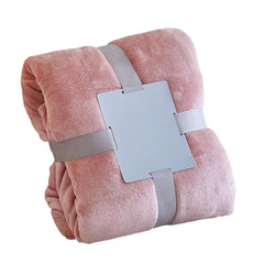Foldable Blanket Solid Color Flannel Throw Blanket Lightweight Plush Bed Cover Soft Fuzzy Sofa Blanket for Cozy Nap Sleeping