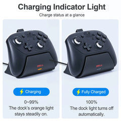 Charging Dock Station For Switch2 Pro Game Controller Fast Charger With Led Indicator Light For Nintendeo Switch 2 Accessory