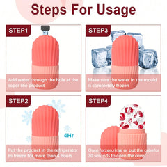 8-piece Home Facial Care Set - Resin Roller, Ice Mask Device, Cleansing Brush, Toiletry Bag Full Set