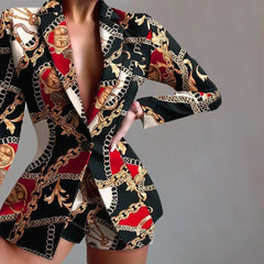 New Fashion Women's Suit Sets Slim Fit Temperament Blazer Short Pants Two-piece Sets Spring Summer Elegant Suit Shorts 2pcs Sets