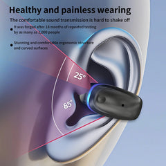 Wireless Bluetooth 5.3 Headphone Bone Conduction Headset Clip Single Ear Earphones Sport Earbuds For iPhone Huawei Realme OPPO