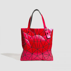 2026 Summer New Trendy Geometric Patchwork Rhombus Tote Bag Versatile Large Capacity Floral Handbag Shoulder Shopping Bag
