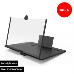 Phone Screen Magnifier 3D HD Tabletop Enlarger Cell Phone Magnifier for Seniors Video Watching Movie Night Home Travel Break